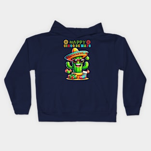 Happy Cinco De Mayo Viva Mexico Funny Cactus Kids Hoodie